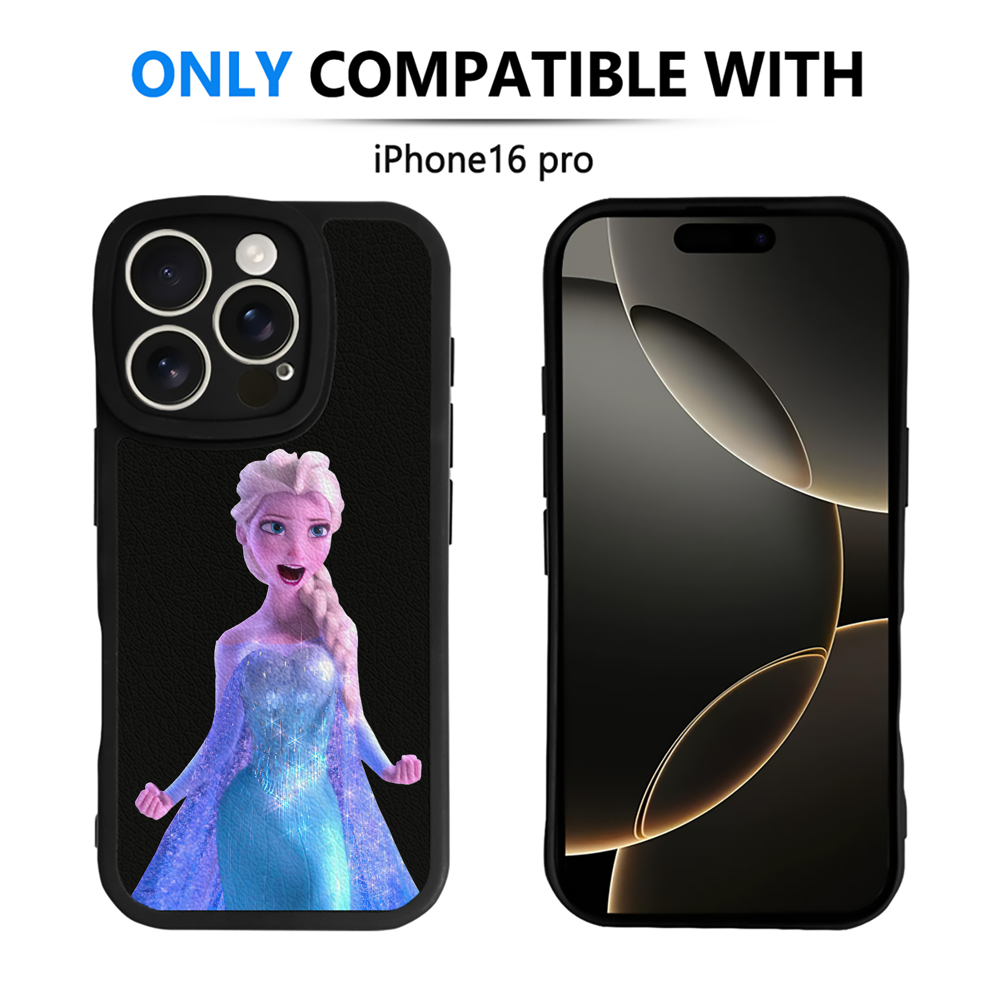 （画像用） アナと雪の女王 アンナ エルサ Frozen Anna Elsa 【iPhone 16シリーズ対応】シリコンスマホケース（レザー調） 材質：シリコン